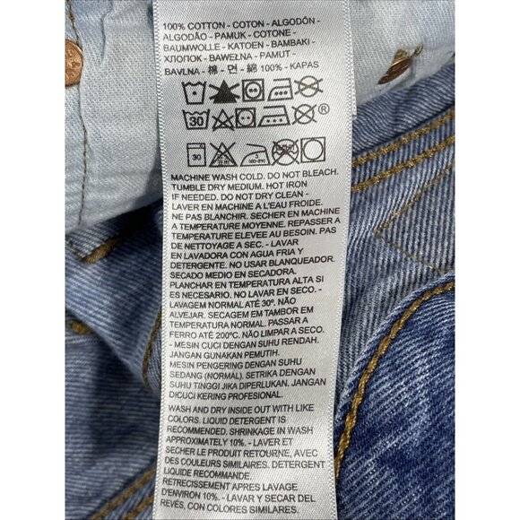 Levis Vintage Shrink To Fit 501 Jeans‎ Mens Size 34x32 Medium Wash Straight Leg - Picture 14 of 16